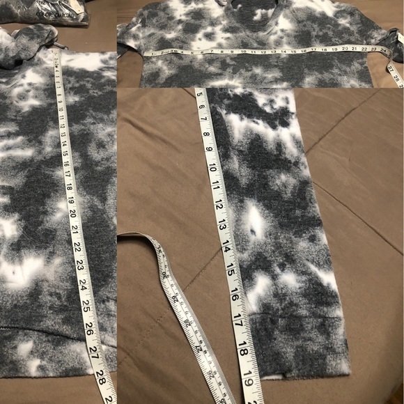 Theo & Spence Gray Tie-Dye Women's Hoodie SzL - Picture 8 of 8